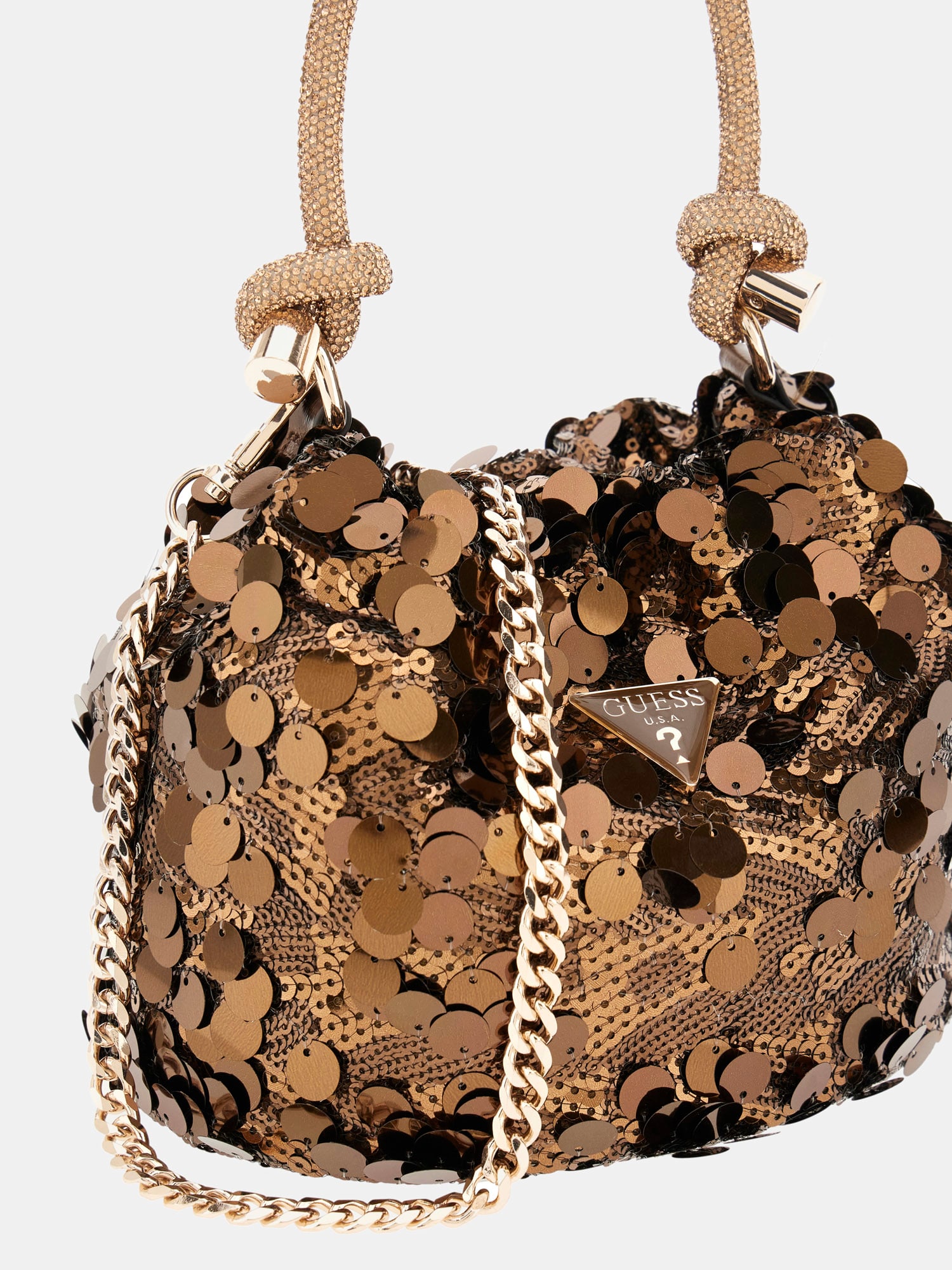 Купить мини-сумка holiday shine, (цвет бронзовый) HWEG9538750 | Guess