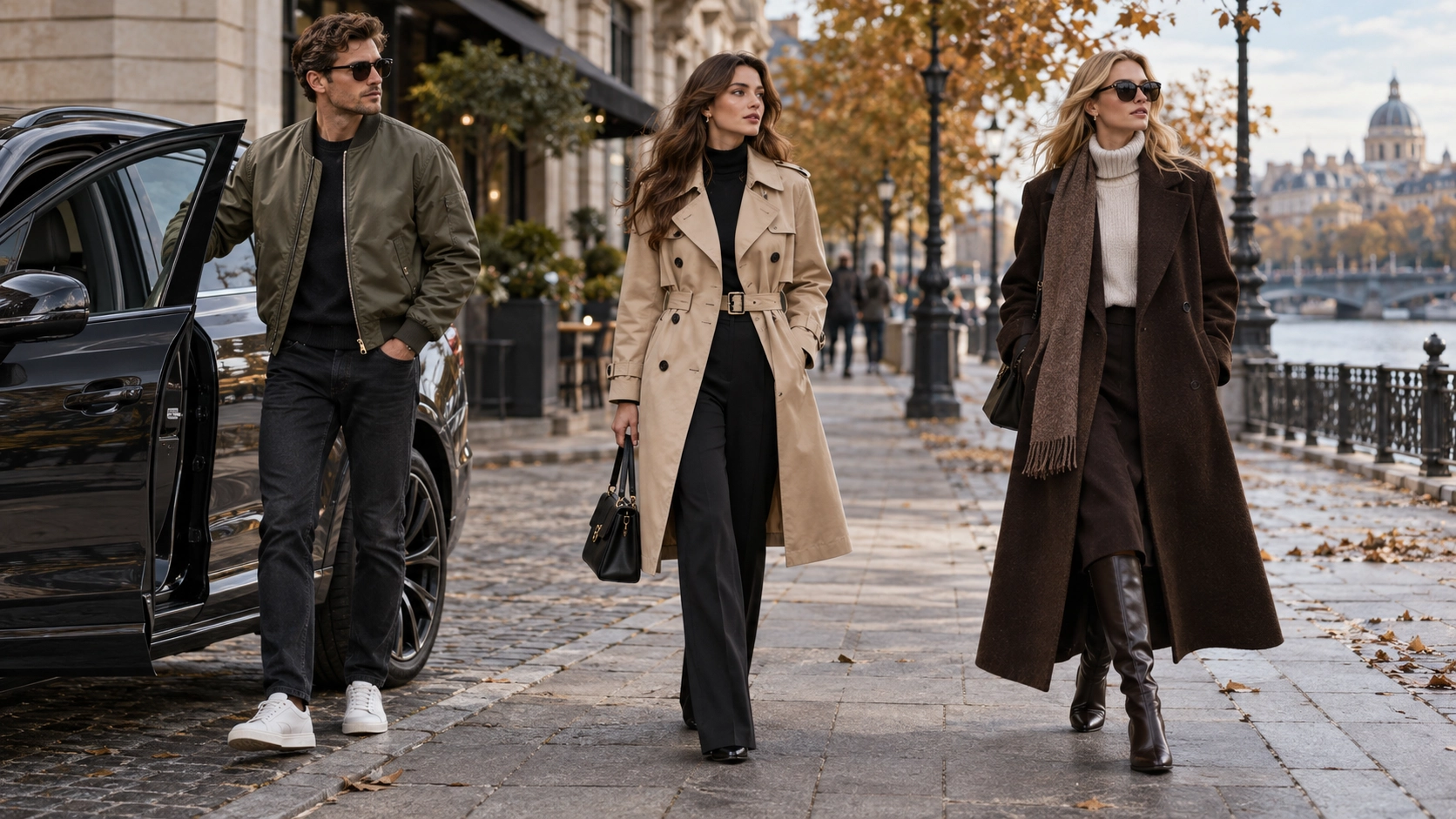 Образы с демисезонной верхней одеждой Guess