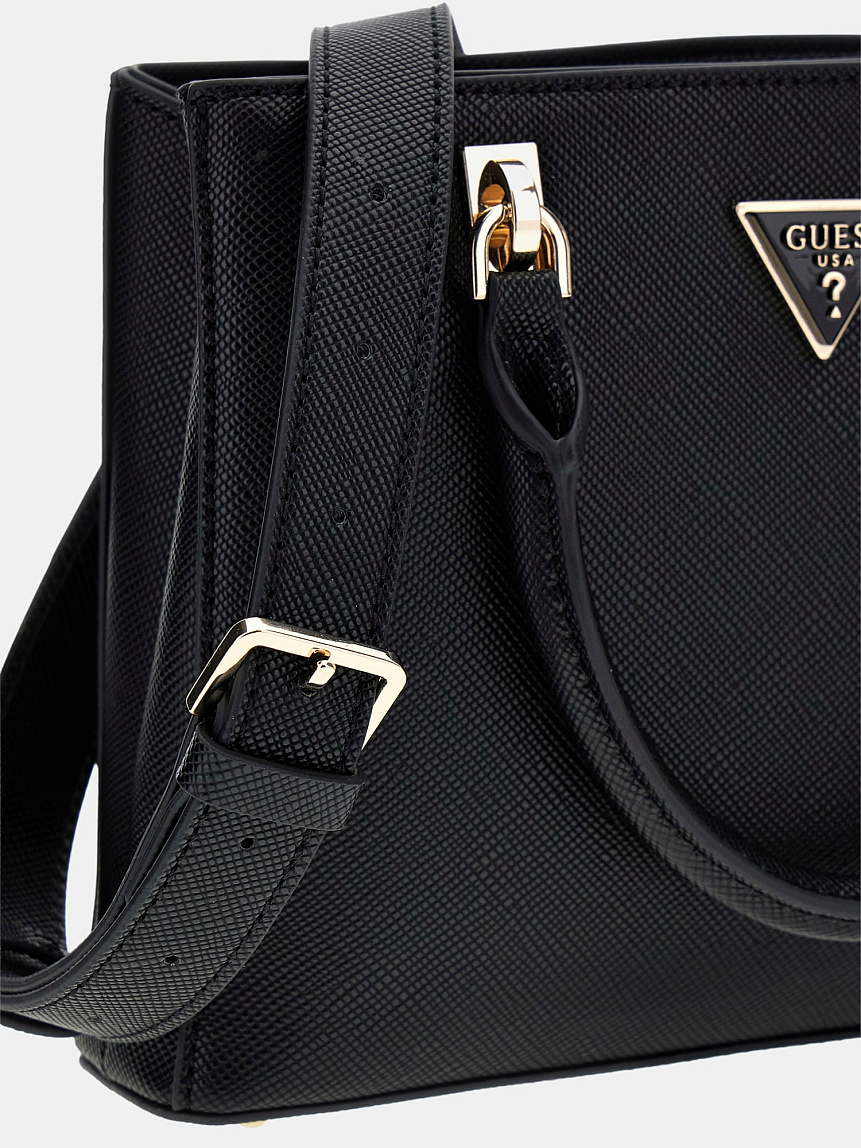 クィーズヘナ Купить чёрную сумку noelle из сафьяно, HWZG9672050 | Guess